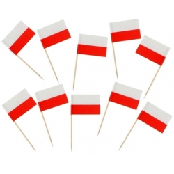 Polska wykałaczki z flagą Pikery Koreczki Polski
